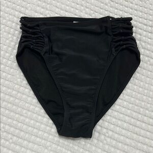 Black High Rise Women's Swim Bottom